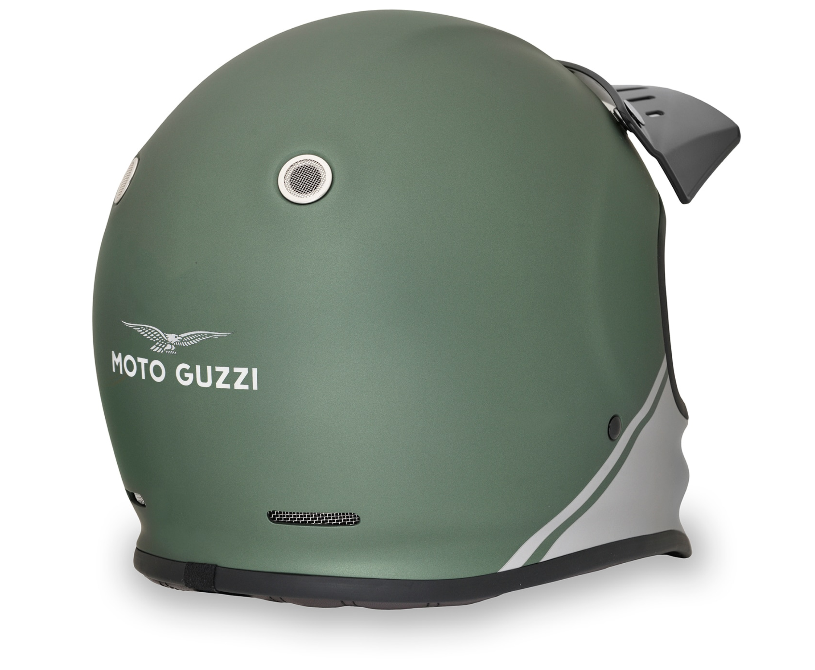 Moto Guzzi Adventure Vintage Helmet - green / silver matt