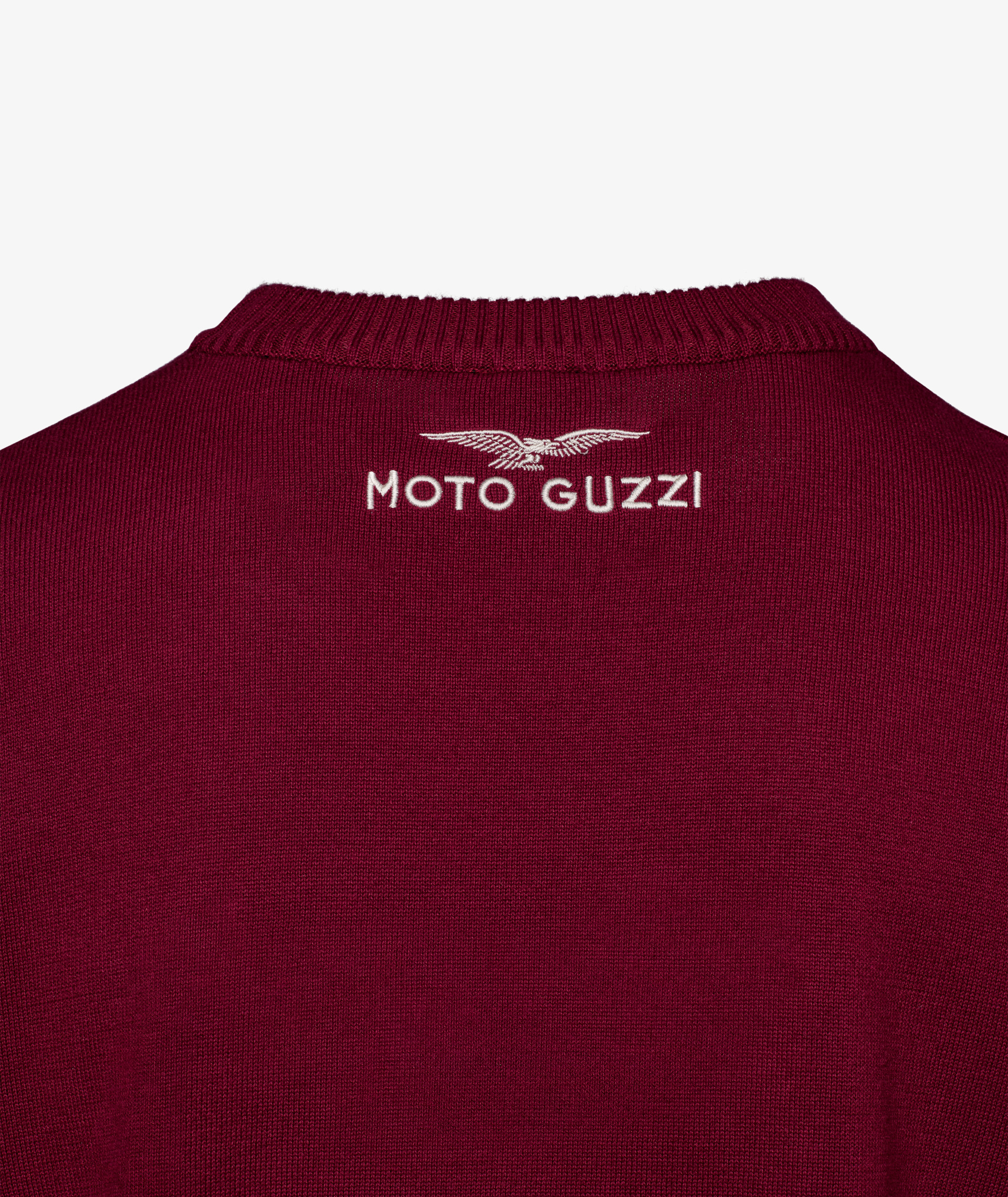 Moto Guzzi men's sweater "Heritage" burgundy red