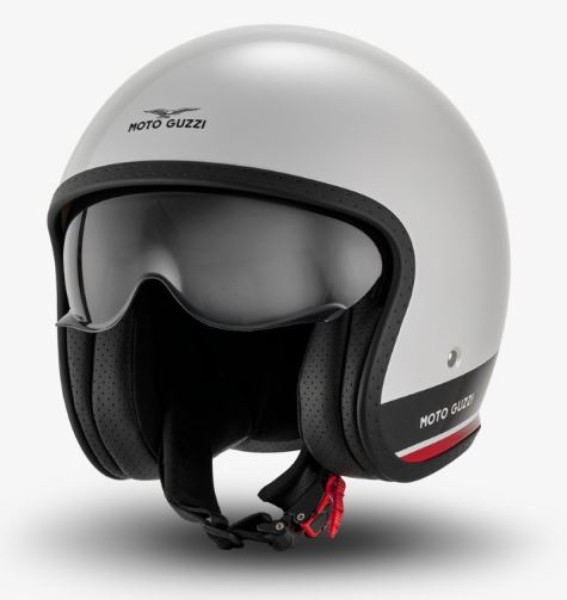 Moto Guzzi jet helmet Contrail white