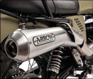 Original exhaust system Arrow (ABS version), slip on, Euro 3 for Moto Guzzi V7 II