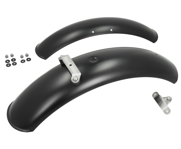 Fender aluminum, pair, black for Moto Guzzi V7 I+II, V7 III