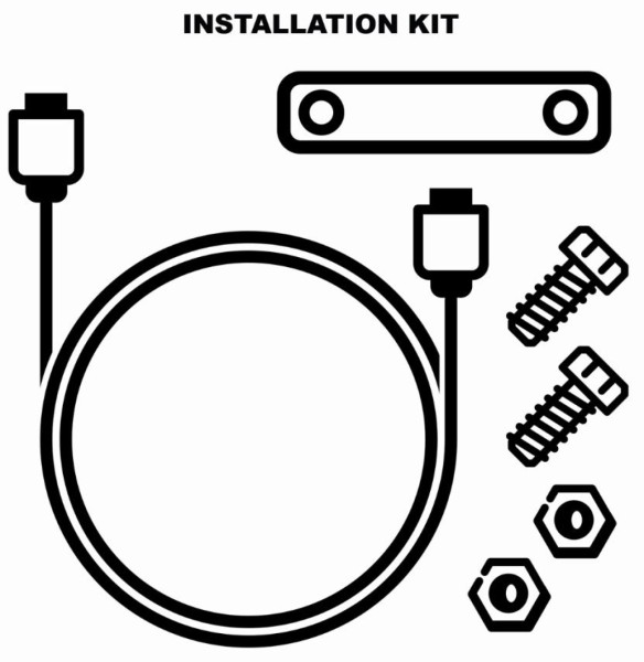 Installation kit LED auxiliary headlight for Moto Guzzi V100 Mandello / Stelvio